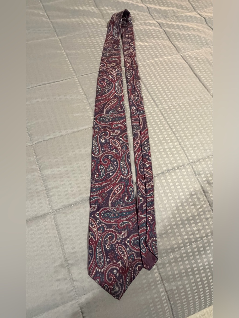 Paisley Print Burgundy Men’s Tie